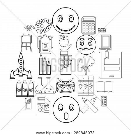 Boozy Graduate Icons Set. Outline Set Of 25 Boozy Graduate Icons For Web Isolated On White Backgroun