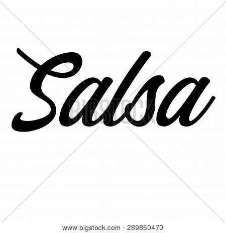 Salsa Label On White Background Sticker Label