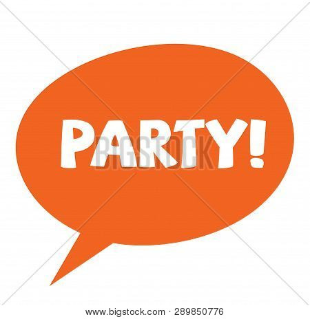 Party Label On White Background Sticker Label