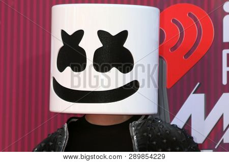 LOS ANGELES - MAR 14:  Marshmello at the iHeart Radio Music Awards - Arrivals at the Microsoft Theater on March 14, 2019 in Los Angeles, CA