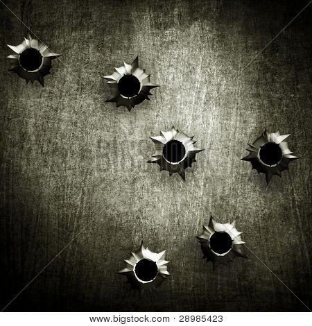 금속 총알 구멍으로