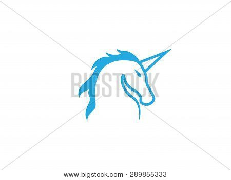 Unicorn Horse Head For Logo Design Illustration