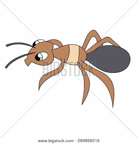 Cute Ant Illustration. Isolated Stock Vector Illustration