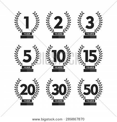 9 Set Of Annivaersary Ribbon 1-50 Number Design