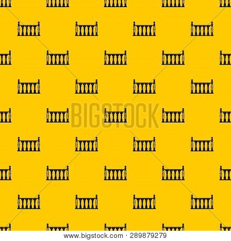 Balustrade Pattern Seamless Vector Repeat Geometric Yellow For Any Design