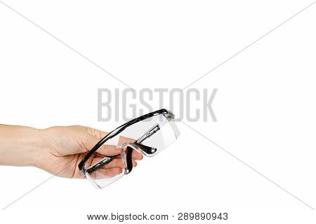 Protective Workwear To Protect Human Eyes, Safety Glasses With Hand