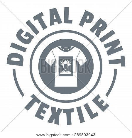Digital Print Textile Logo. Simple Illustration Of Digital Print Textile Logo For Web Design Isolate