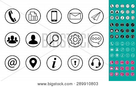 Vector Icon Web Simple And Generic, Negative And Positive