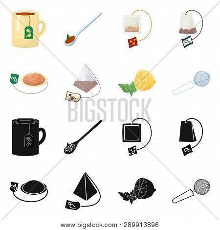 Vector Design Of Healthy And Floral  Sign. Set Of Healthy And Gradient Stock Vector Illustration.