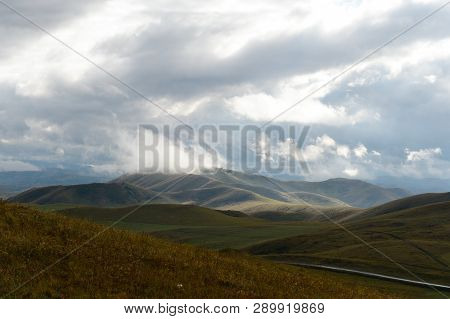 Autumn Foothills Of Altai. Western Siberia. Russia
