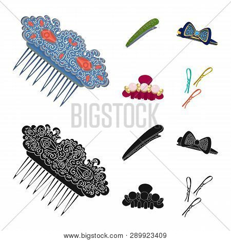 Vector Design Of Beauty And Fashion Logo. Set Of Beauty And Female Stock Vector Illustration.