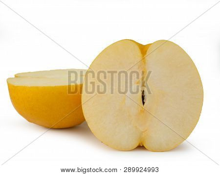 Snow Pear Fruit Isolated On White Background.(this Has Clipping Path)