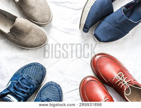 Variety Of Women's Shoes Free Walking Style - Slipons, Espadrilles, Sneakers, Leather Shoes On A Lig