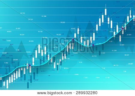 Stock Market And Exchange. Business Candle Stick Graph Chart Of Stock Market Investment Trading. Sto