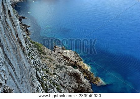 Beautiful Turquoise Bay, View From Mountain On Cap Formentor