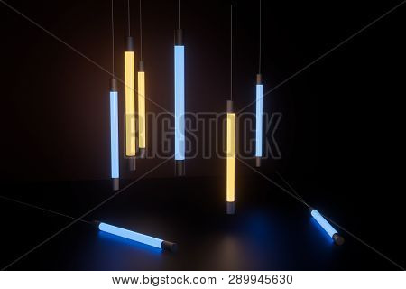 Abstract Glowing Lines, 3D Rendering