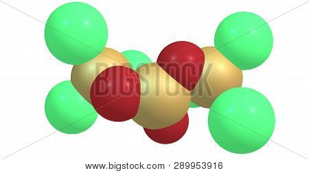 Triphosgene Molecular Structure Isolated On White