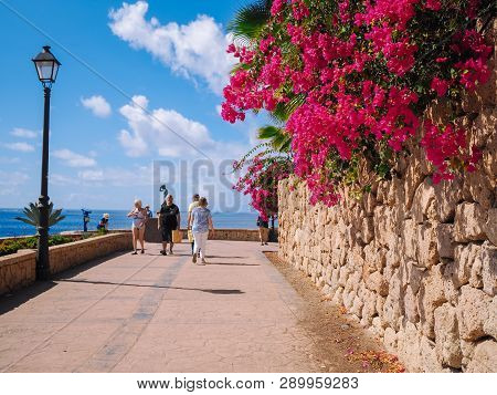 El Duque Beach At Costa Adeje. Tenerife, Canary Islands, Spain