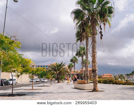 El Duque Beach At Costa Adeje. Tenerife, Canary Islands, Spain
