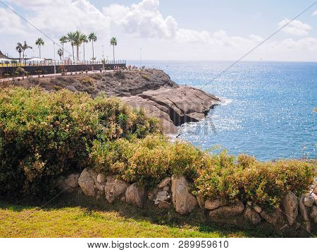 El Duque Beach At Costa Adeje. Tenerife, Canary Islands, Spain