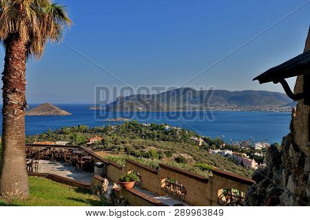 Great View Of The Blue Sea And Mountains