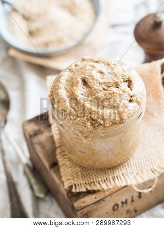 Homemade Tahini (or Tahina) In A Jar.