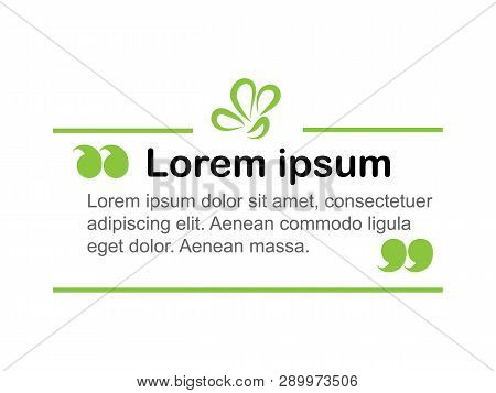 Vector Frame For Text. Form Design For Text. Block Text On The Site. Design Block With A Note. Frame