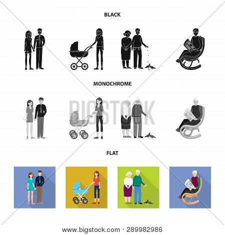 Vector Design Of Character And Avatar  Symbol. Set Of Character And Portrait Stock Vector Illustrati