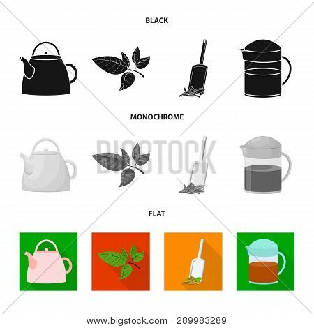 Vector Design Of Healthy And Floral  Icon. Set Of Healthy And Gradient Vector Icon For Stock.