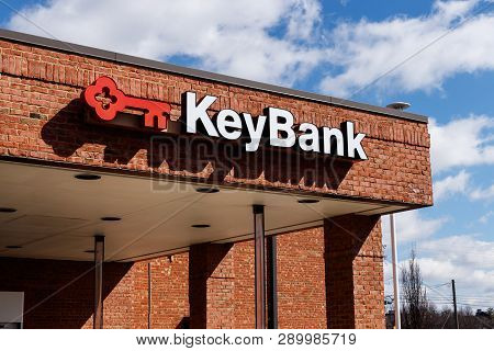 Indianapolis - Circa March 2019: Keybank Consumer Branch. Keybank Is A Regional Bank Based In Clevel