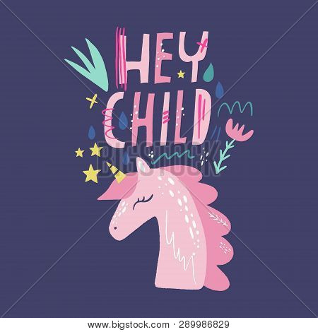 Unicorn Vector, Cute Nursery Wall Art, Animal Prints, Pastel Baby Room Decor Pictures, Clip Art