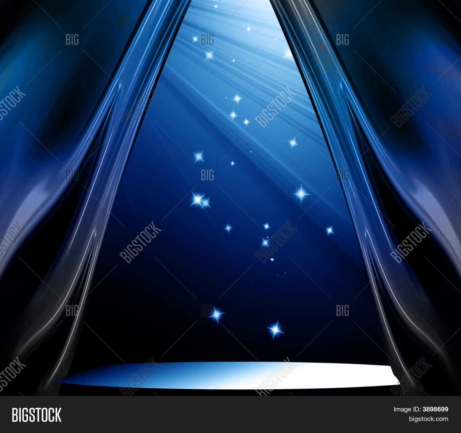 Blue Curtain Image & Photo (Free Trial) | Bigstock