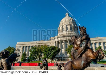 August 26, 2020 - Jefferson City, Missouri, USA: The Missouri State Capitol located in Jefferson City and it is the third capitol in the city after the other two were demolished 
