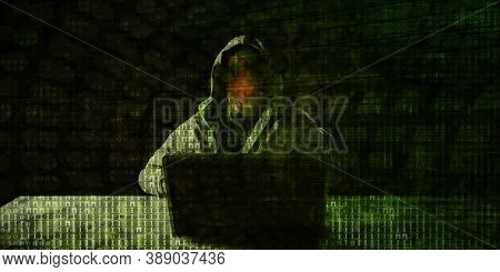 Cyber Security Exploit with Hacking Protection Concept 3d Render