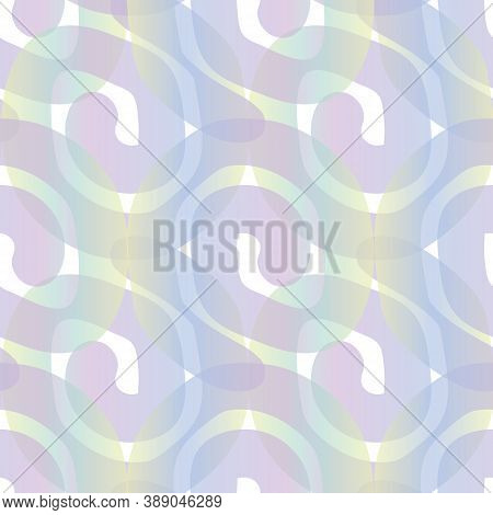 Pastel Colored Transparent Gradient Abstract Seamless Vector Pattern. Surface Print Design For Fabri