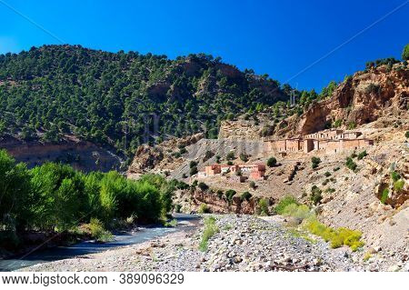 Village in the Atlas mountains, Morocco, Africa