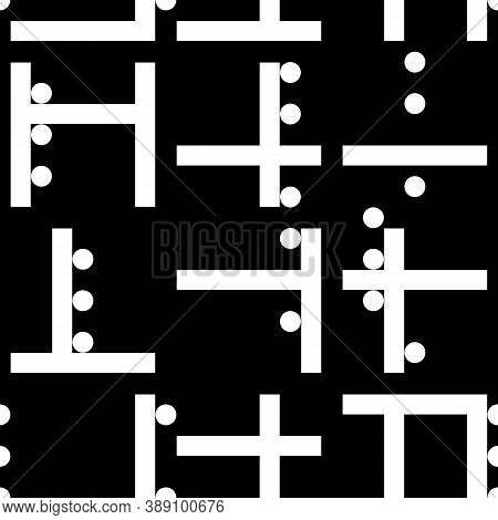Rectangles, Circles, Figures Seamless Pattern. Geometrical Print. Simple Shapes Background. Contempo
