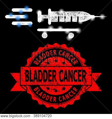 Bright Mesh Polygonal Vaccine Delivery With Light Spots, And Bladder Cancer Corroded Ribbon Seal Pri