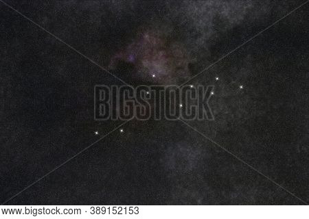 Lacerta Star Constellation, Night Sky, Cluster Of Stars, Deep Space, Lizard constellation 