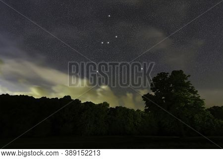 Hydrus Star Constellation, Night Sky, Cluster Of Stars, Deep Space, water Snake constellation 