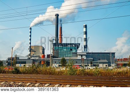 Kouvola, Finland - 24 September 2020: Stora Enso Paper Mill In Inkeroinen.