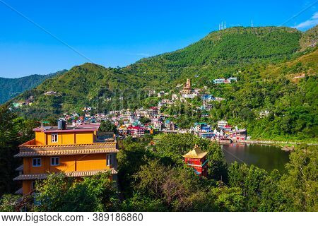 Rewalsar Or Tso Pema Is A Small Town, Lake And Buddhist Pilgrimage Place Near Mandi, Himachal Prades