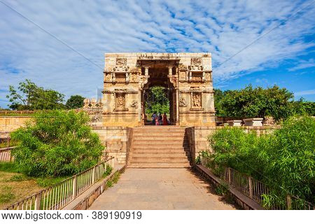 Temple Gate In Chittor Fort In Chittorgarh City, Rajasthan State Of India