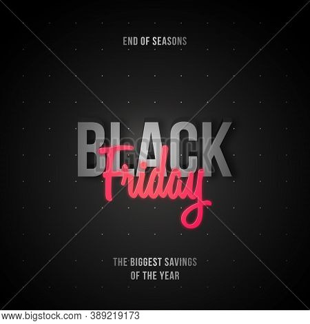 Vector Black Friday Banner. Abstract Black Template Black Friday Sale. Stock Vector Illustration.