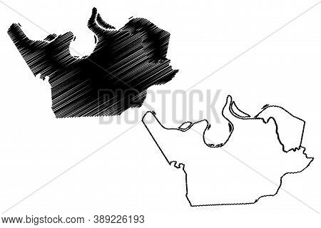 Henderson County, Kentucky (u.s. County, United States Of America, Usa, U.s., Us) Map Vector Illustr
