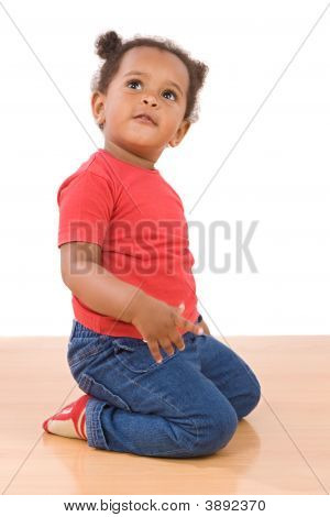 Rozkošný africké Baby na kolena