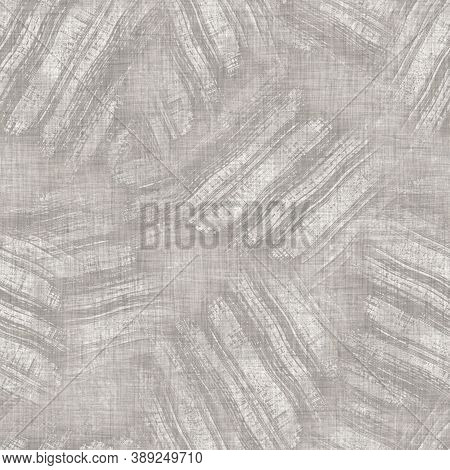 Seamless Light Grey Woven Collage Linen Texture Background. Flax Hemp Fiber Natural Pattern. Organic