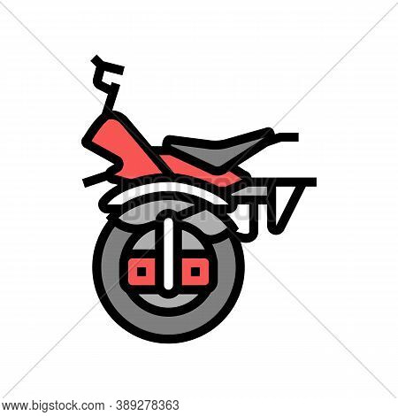Monowheel Motorbike Vehicle Color Icon Vector. Monowheel Motorbike Vehicle Sign. Isolated Symbol Ill