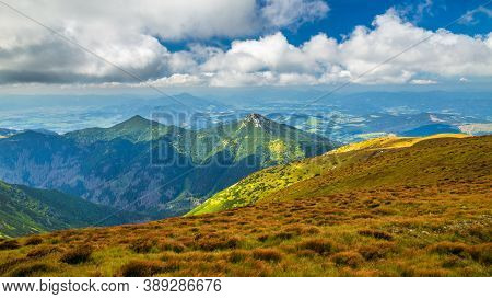 Mountain Landscape With Hill Of The Sivy Vrch In The Western Tatras, The Tatra National Park, Slovak