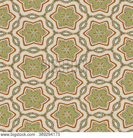 Abstract Seamless Background Of Colorful Floral Pattern. Artistic Messy Pattern Like Colorful Cuttin